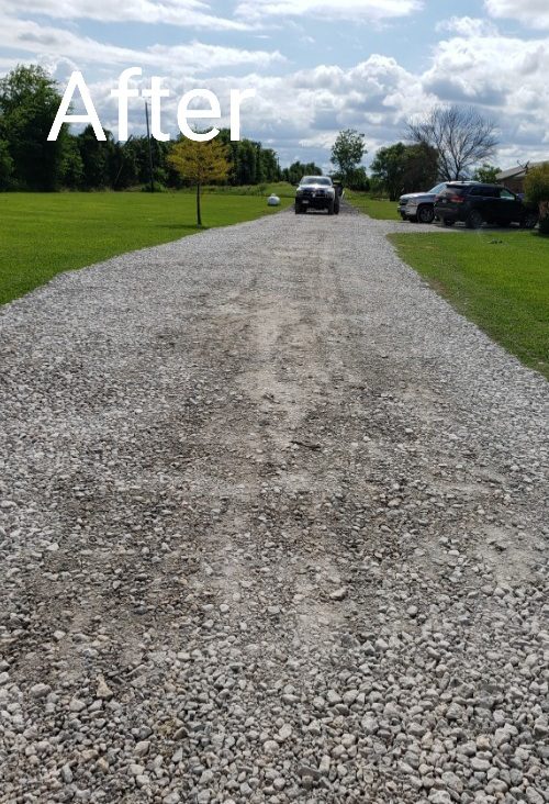 Driveway after new gravel