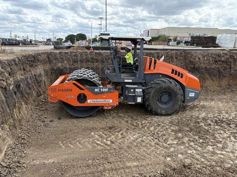 Rolling the excavation floor