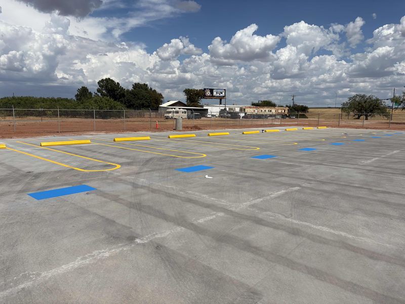 Trenching and subgrade for a commercial truck lot (paving by others)